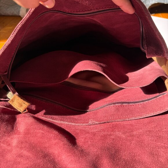 Mulberry Suede Leather Messenger Bag - Picture 4 of 12